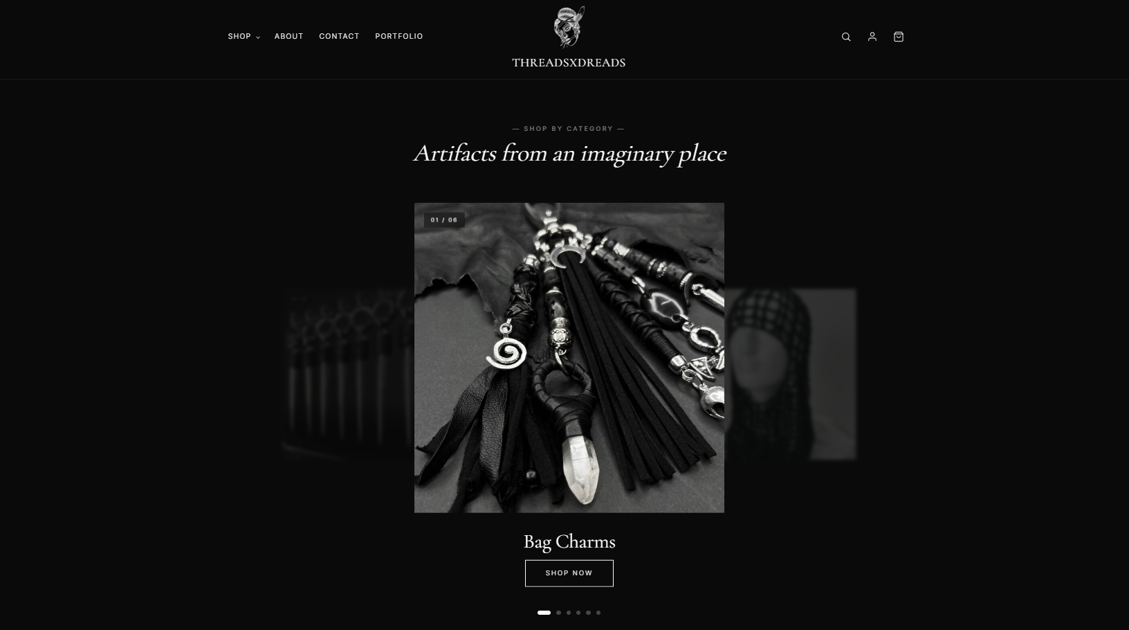 ThreadsxDreads apparel e-commerce store homepage